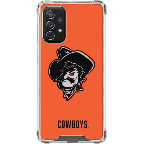 Oklahoma State University OSU Basketball Galaxy A72 5G Clear Case
